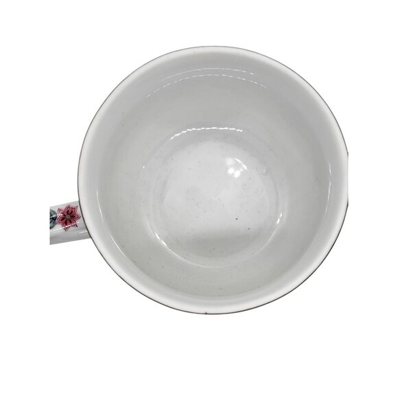 Andrea By Sadek Floral Teapot & Cup Set Porcelain Gold Trim Butterfly Design - Picture 10 of 16